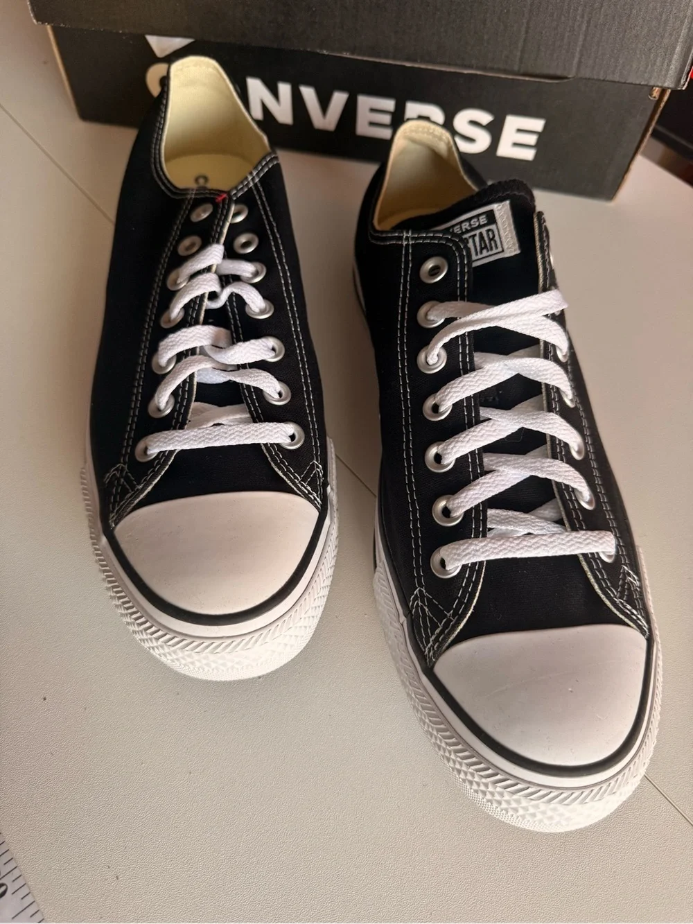 Converse Chuck Taylor All Star OX Black Low Top Sneakers Men’s 10 Women’s 12 NWT - Picture 3 of 10